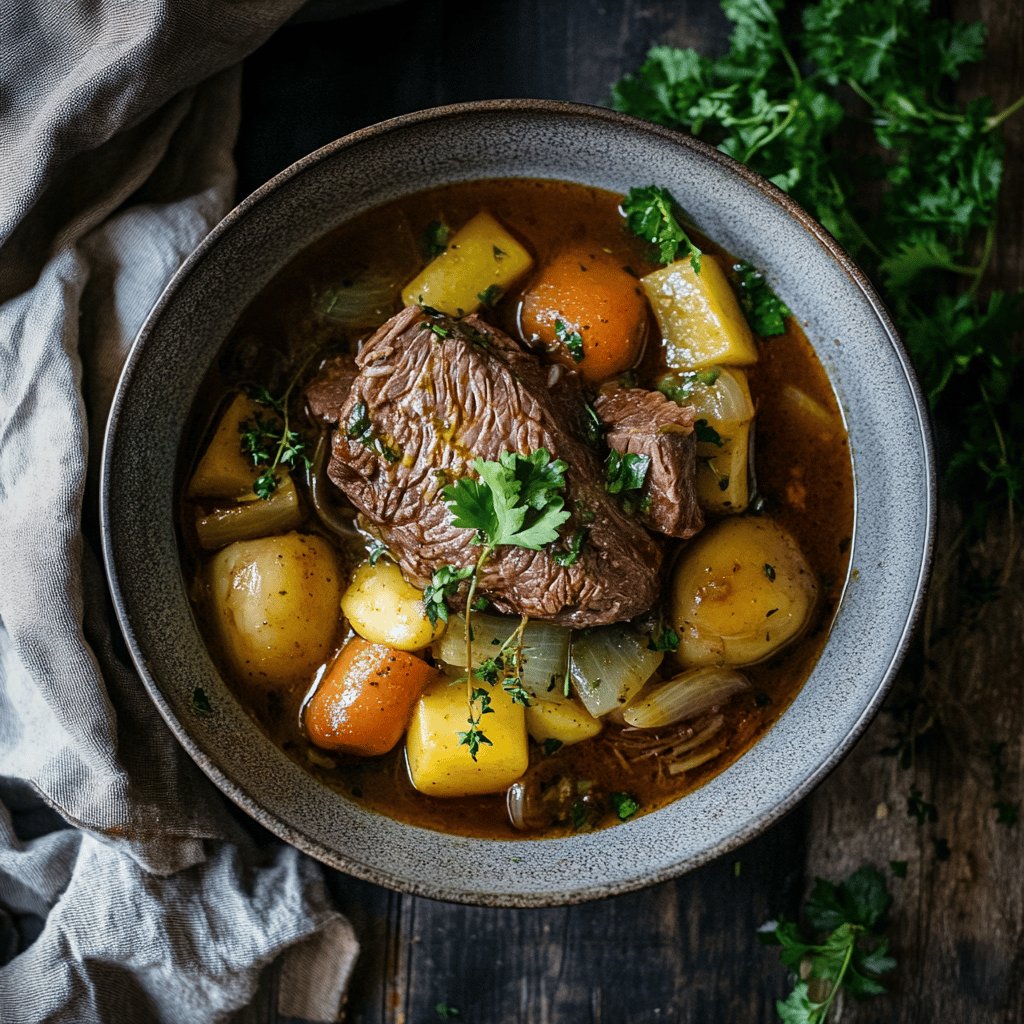 Pot-au-feu de boeuf traditionnel