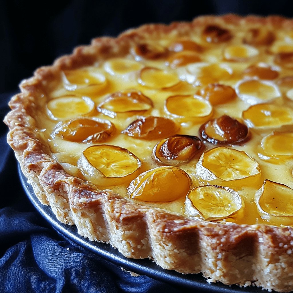 Tarte aux mirabelles et amandes