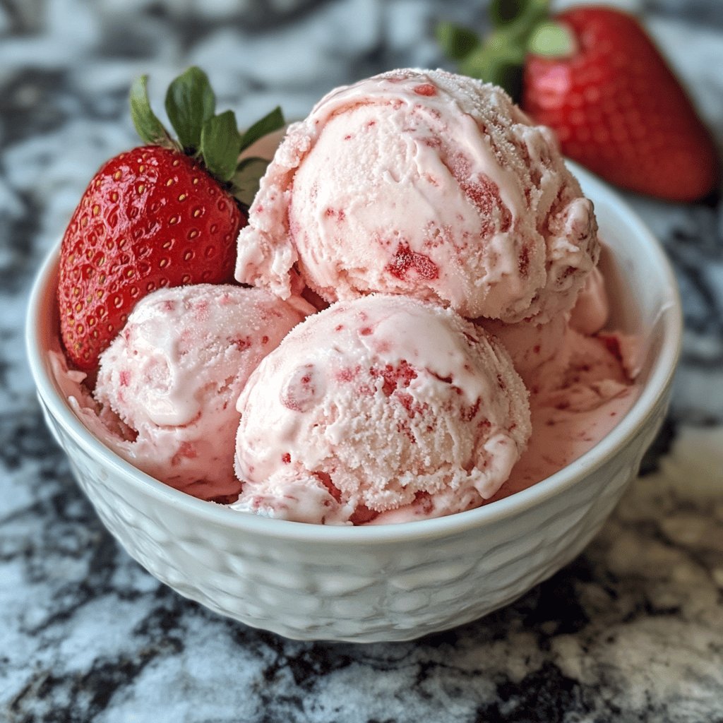 Simple Strawberry Ice Cream