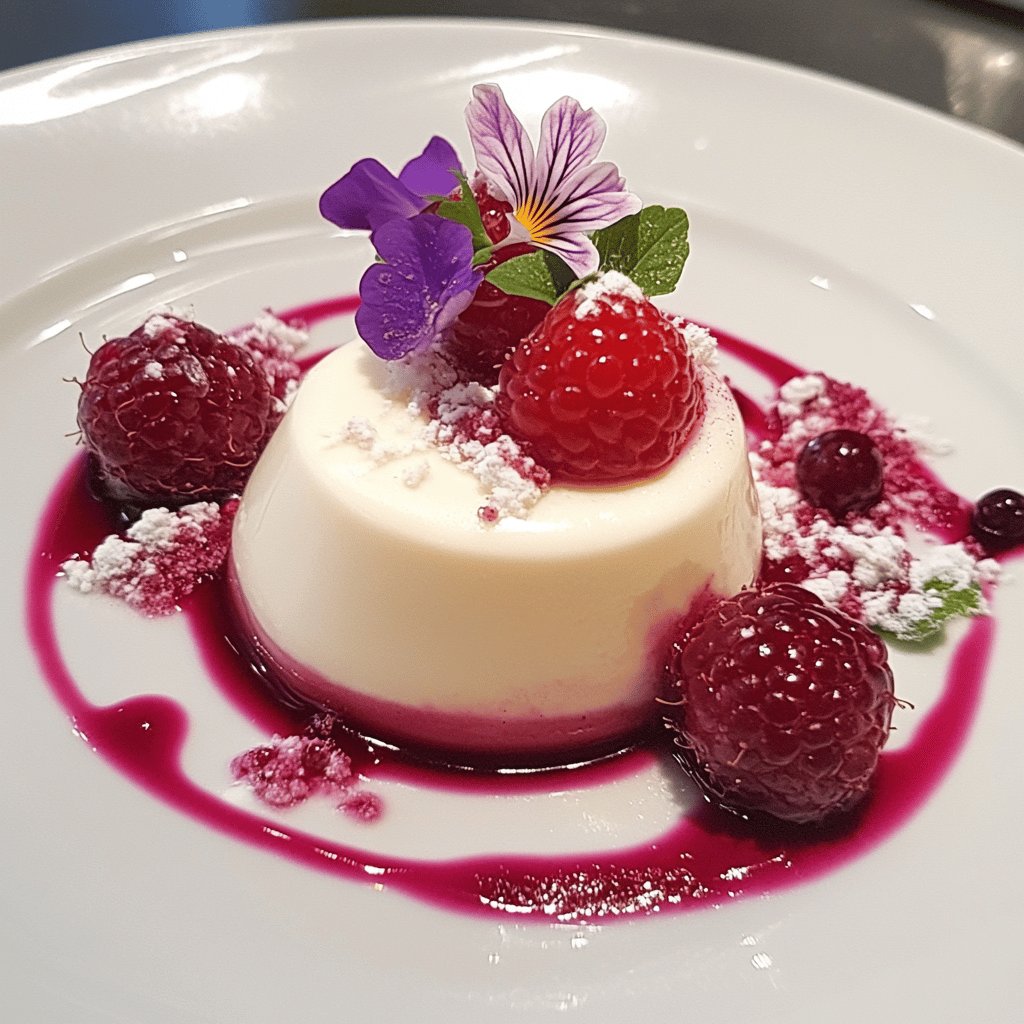 Bavarois aux framboises sauvages