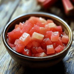 Compote de rhubarbe maison