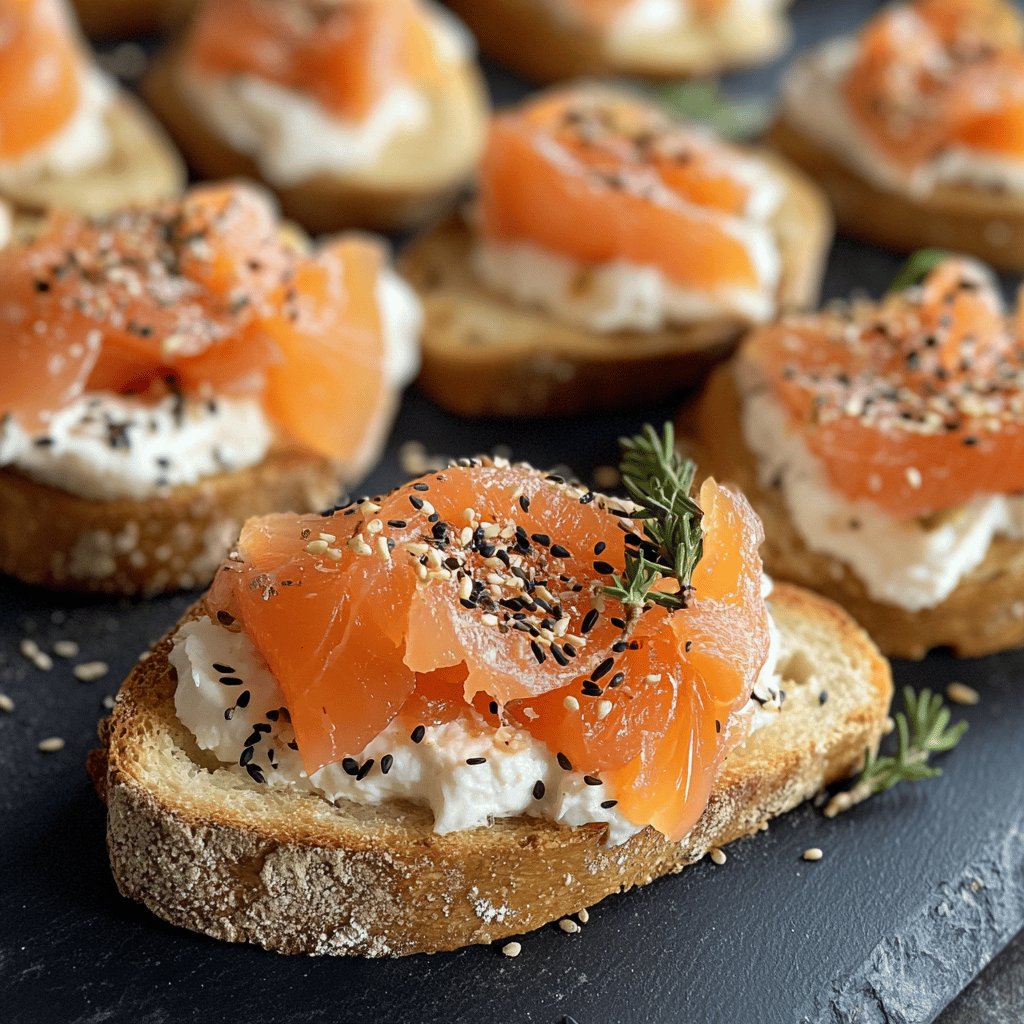 Toasts à la crème de saumon