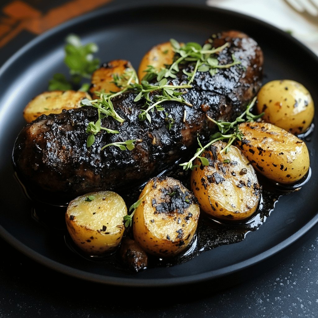 Boudin noir aux pommes poêlées