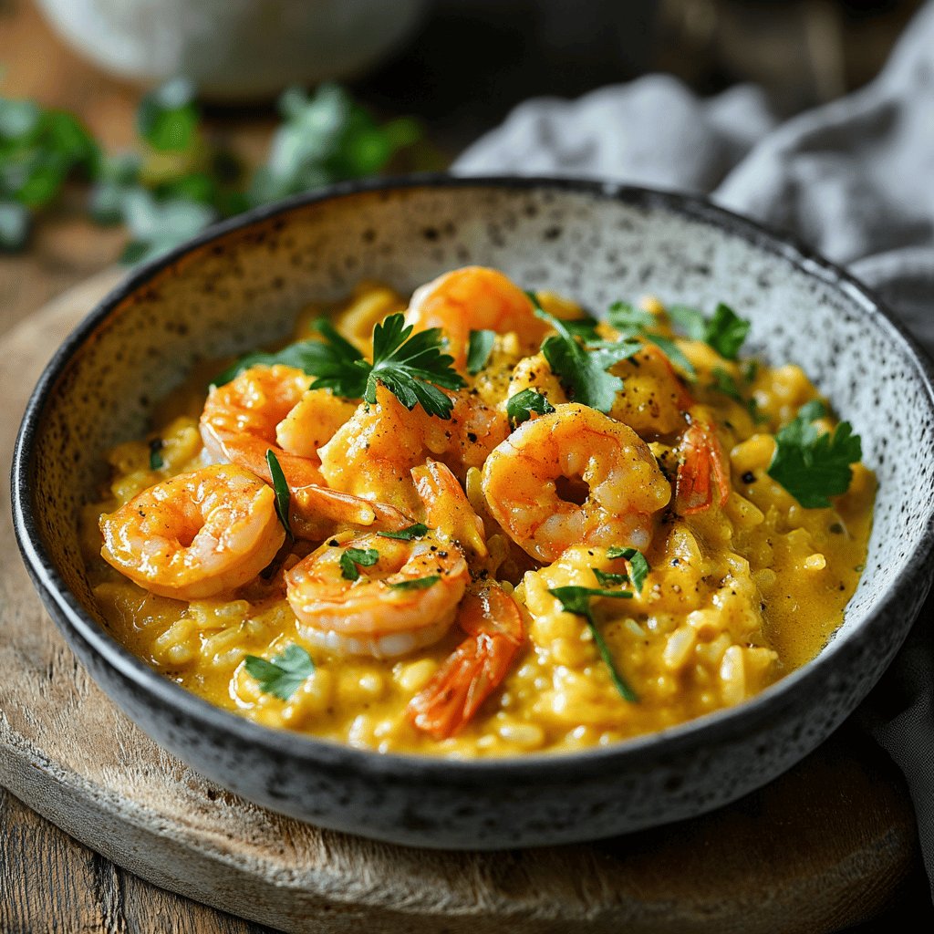 Risotto de Crevettes au Curry