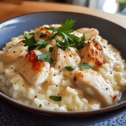 Risotto simple au poulet