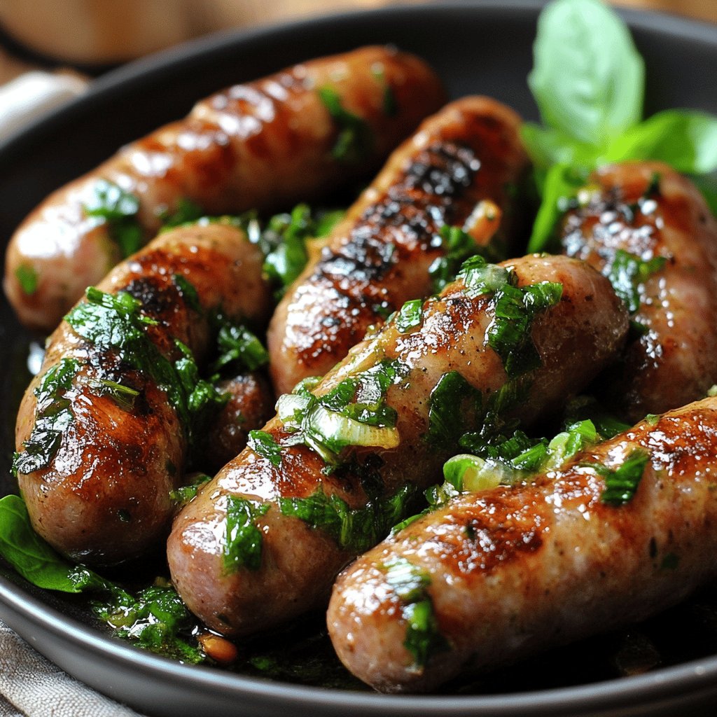 Saucisses au chou vert