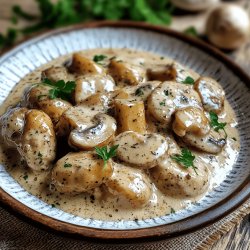 Boudin blanc crème et champignons