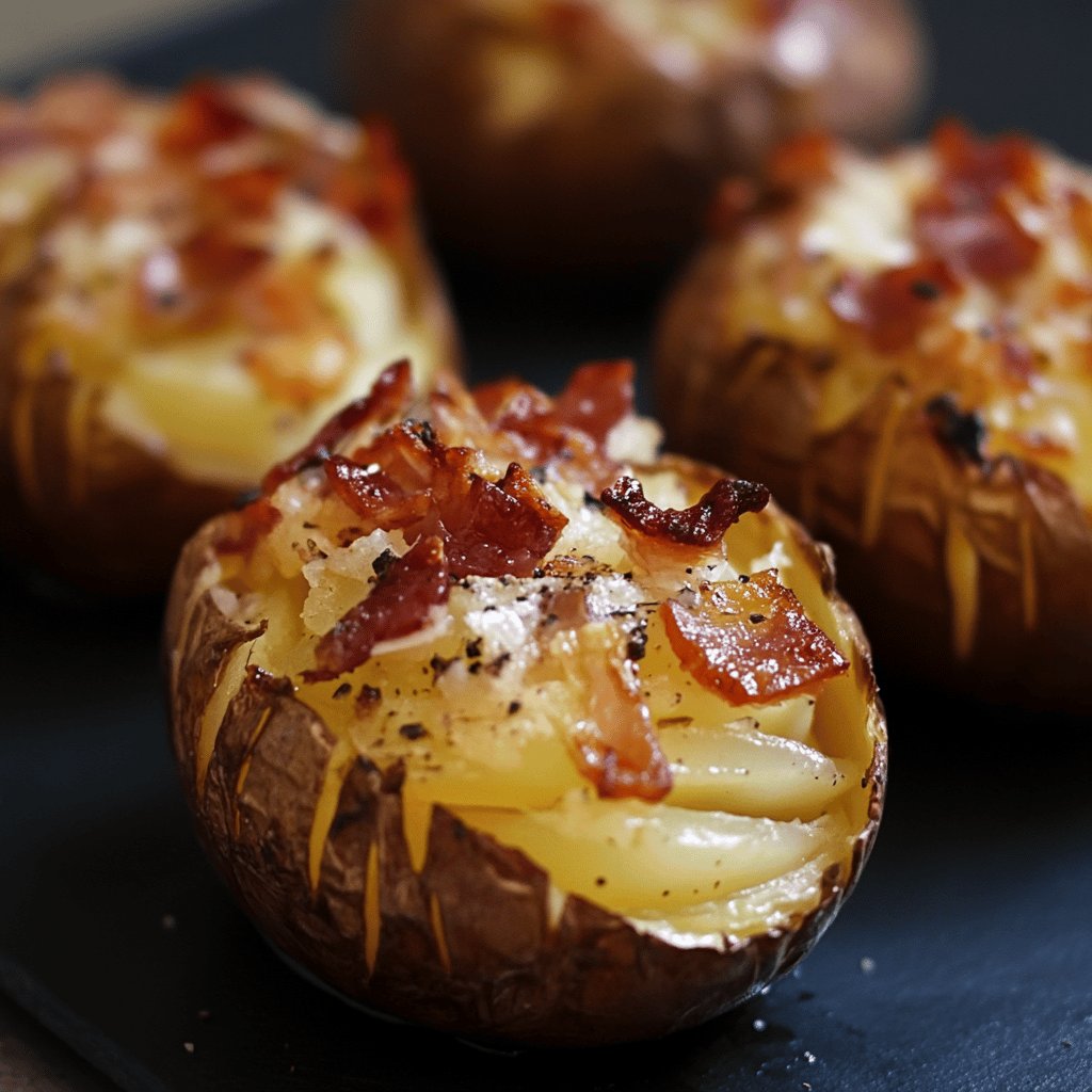 Pommes de terre farcies aux lardons