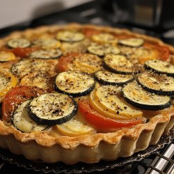 Tarte Soleil tomate-courgette-chèvre