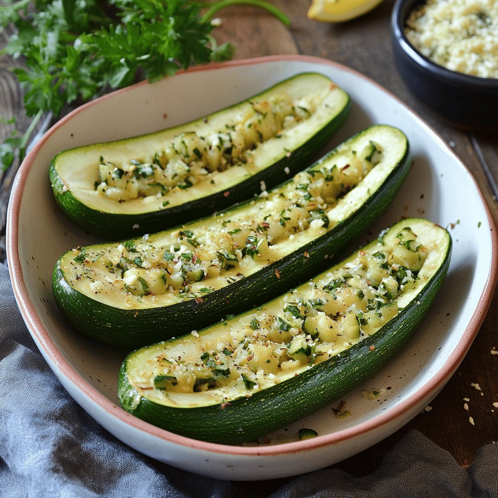 Courgettes farcies rapides