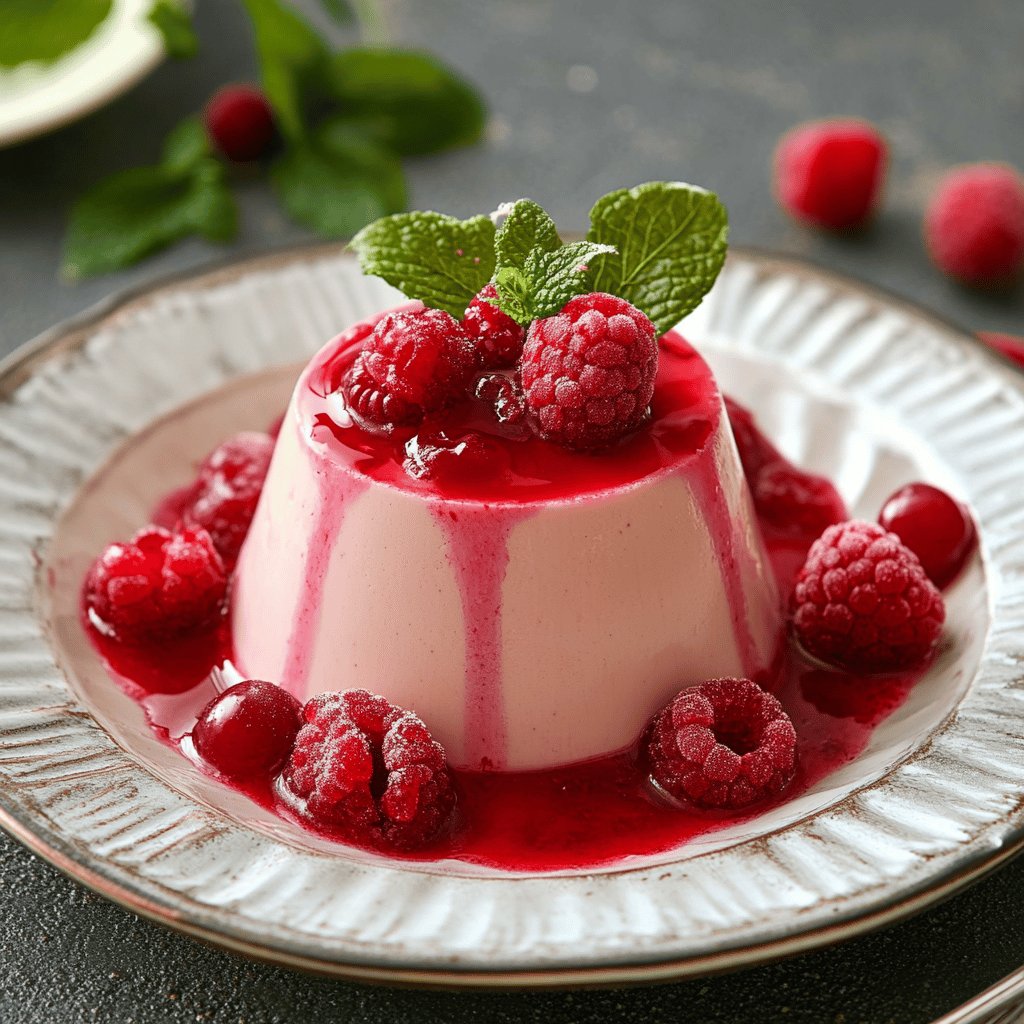 Bavarois à la framboise