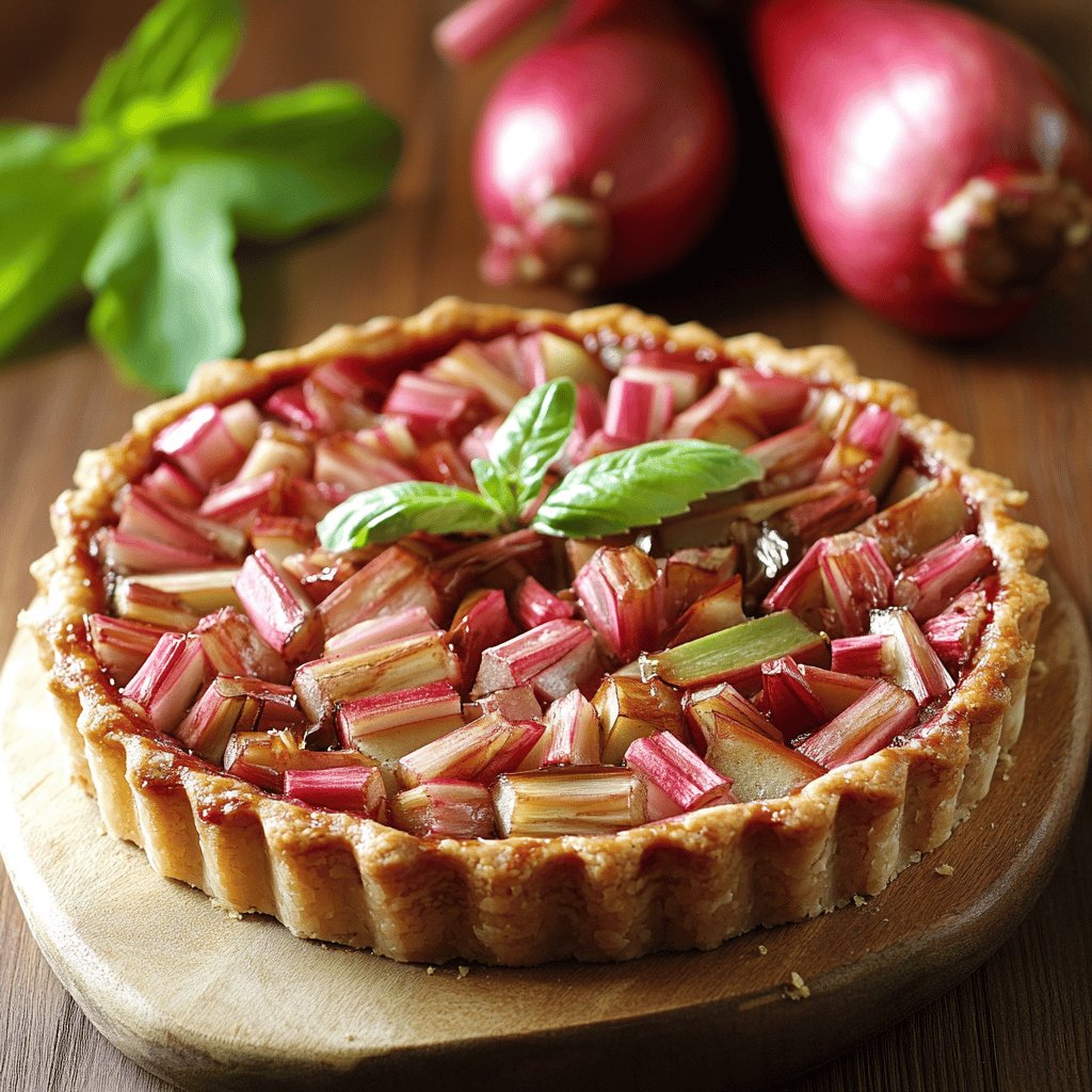 Tarte à la rhubarbe rapide