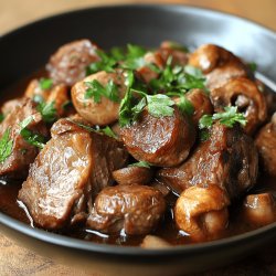 Rognons de veau au porto et champignons