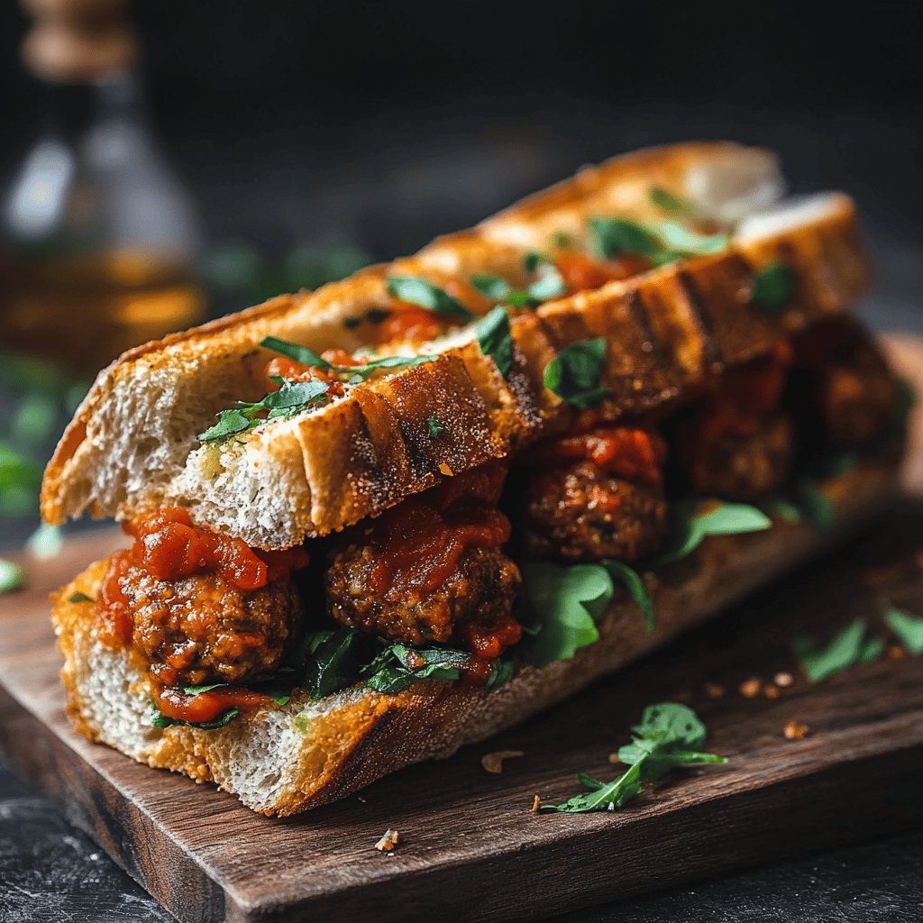 Delicious Meatball Sandwich