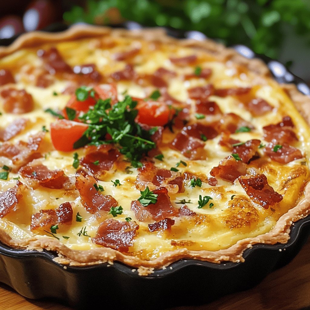 Simple Bacon and Cheese Quiche