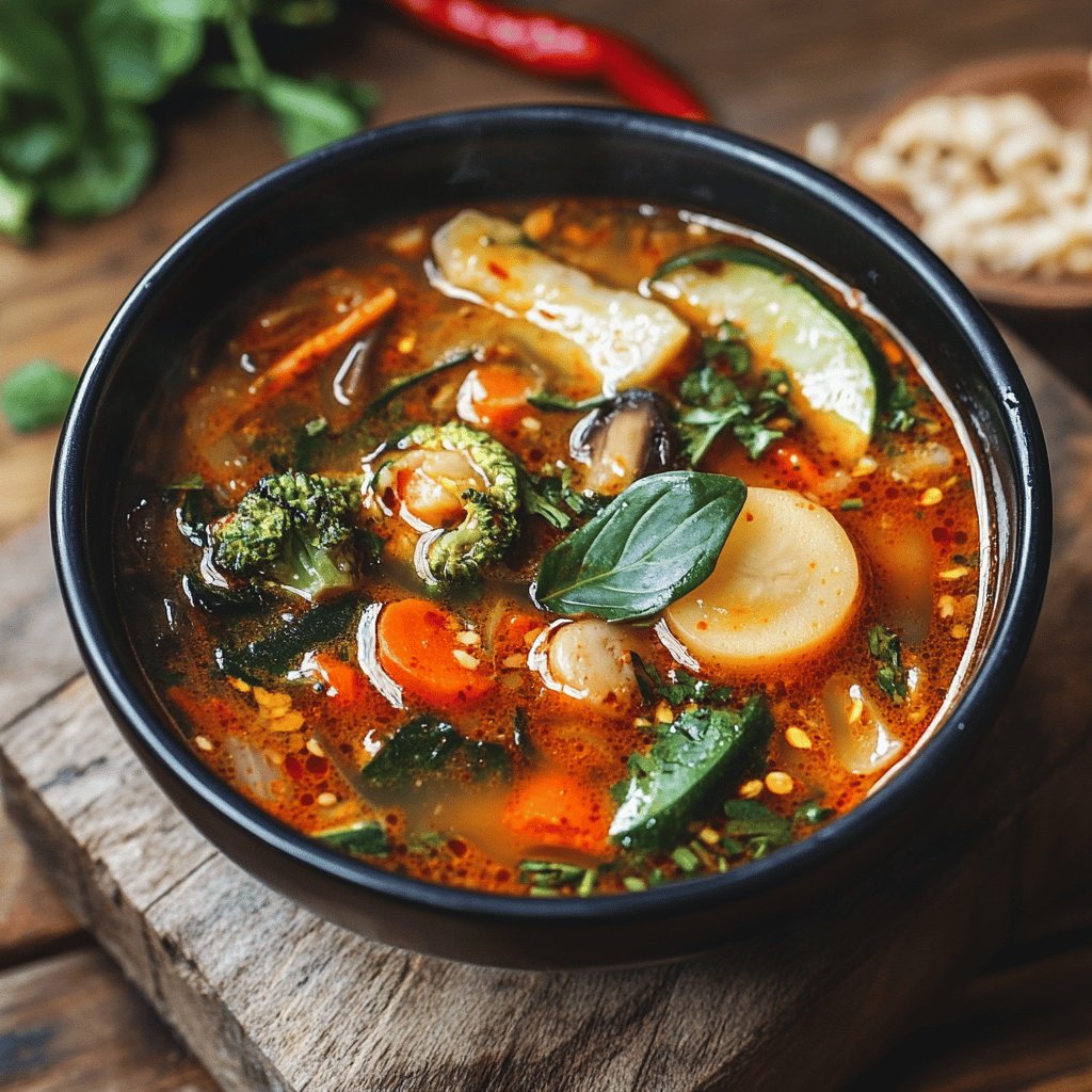 Vegetable Tom Yum Soup