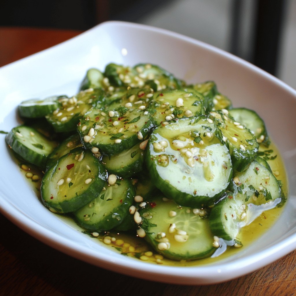 Crisp Marinated Cucumbers