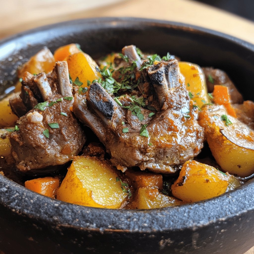 Tajine d'agneau aux abricots