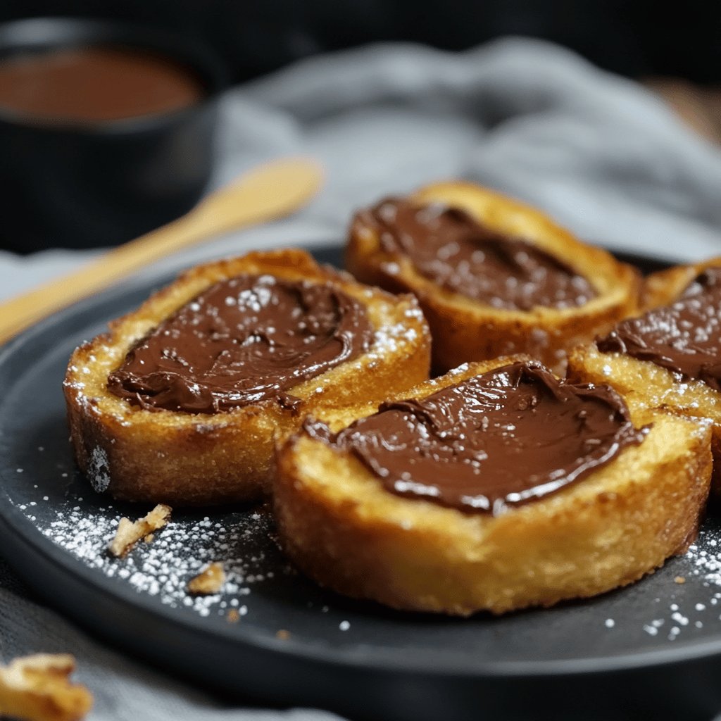 Pain perdu roulé au Nutella