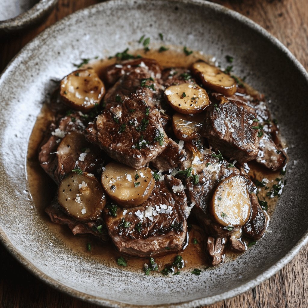 Tagliata de boeuf à l'huile de truffe