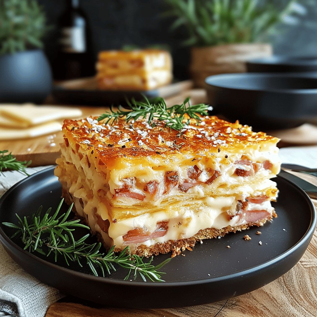 Croque-cake jambon fromage
