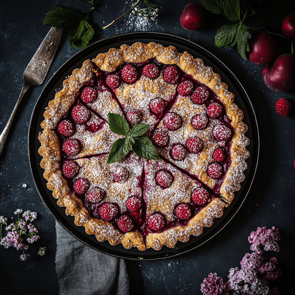 Tarte aux framboises