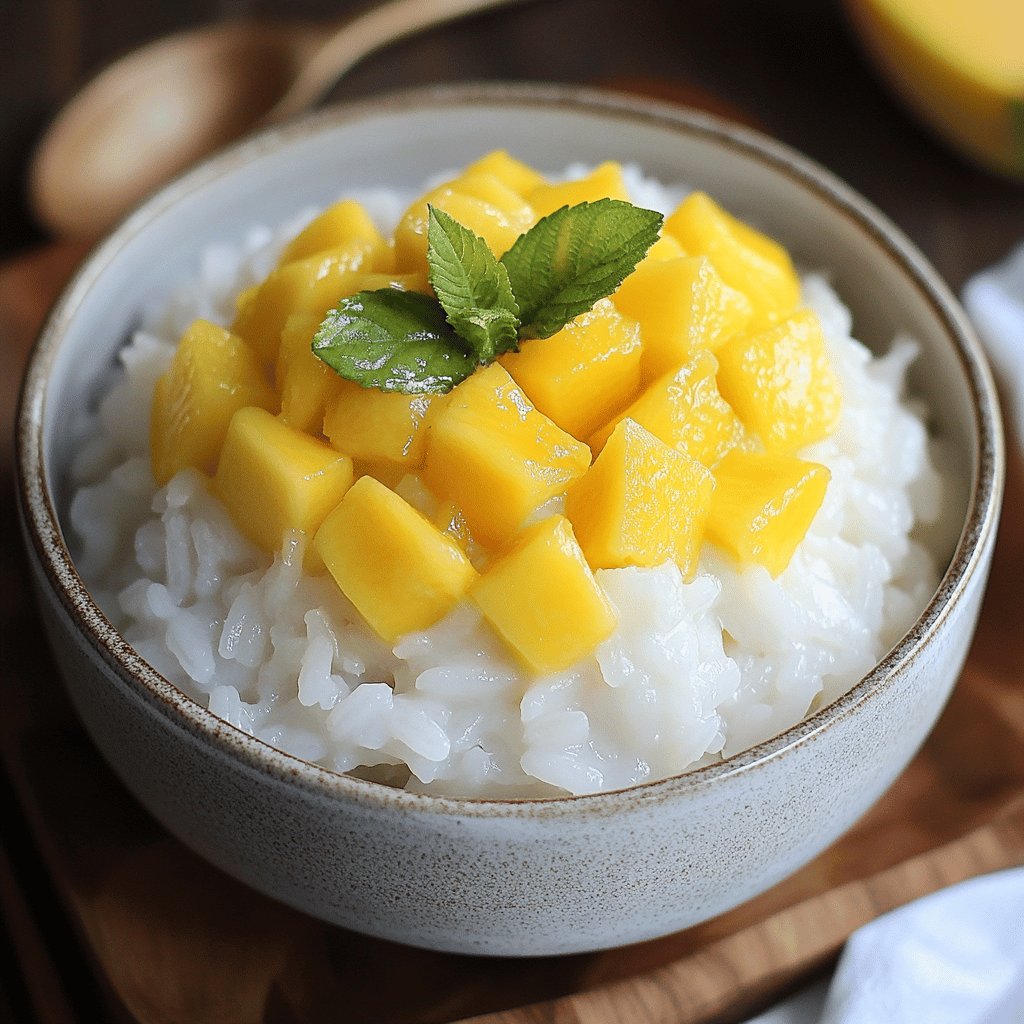 Thai Sweet Sticky Rice With Mango