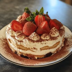 Tiramisu facile aux fraises