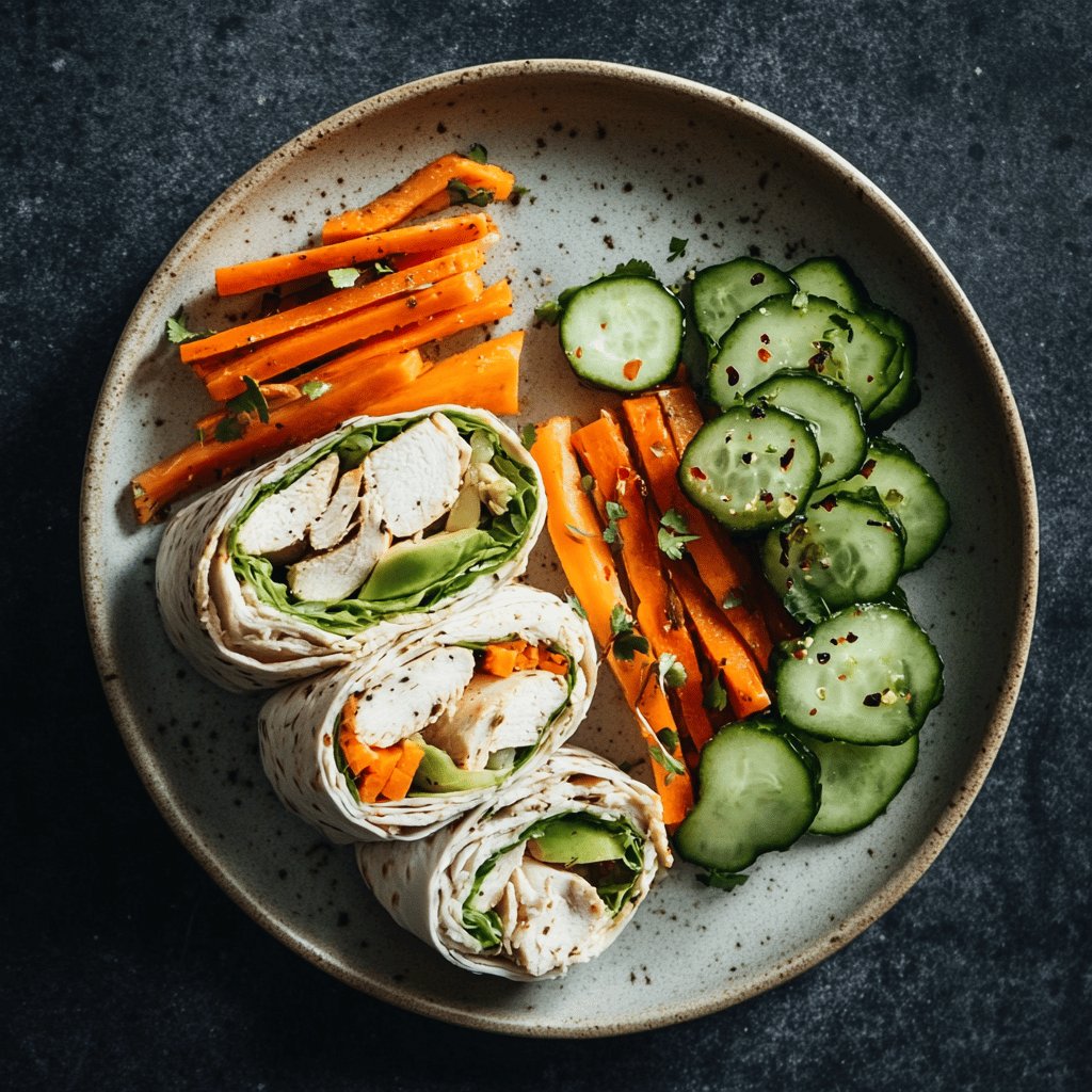 Wraps de Poulet et Crudités