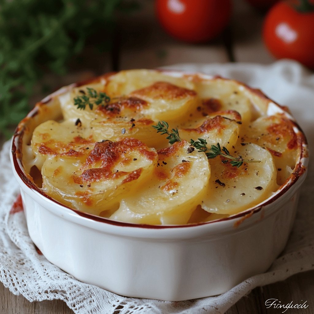 Gratin de pommes de terre et tomates