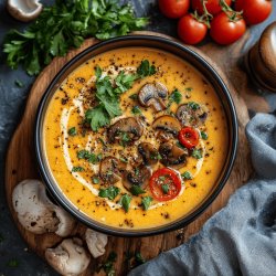 Soupe crémeuse aux champignons