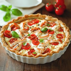 Quiche thon, tomates et mozzarella