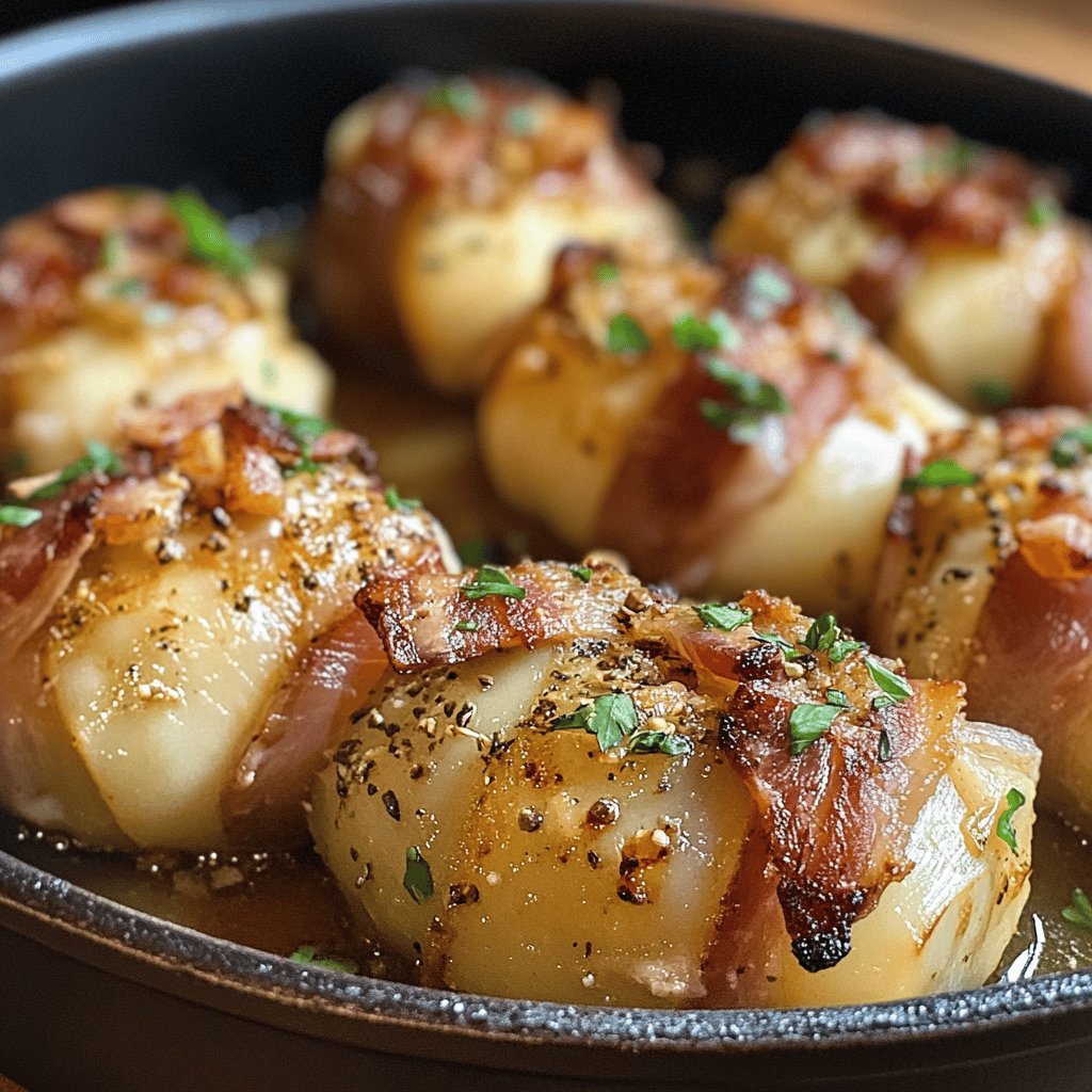 Topinambours braisés aux lardons