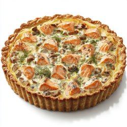 Quiche aux poireaux et saumon