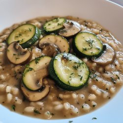 Risotto courgettes et champignons