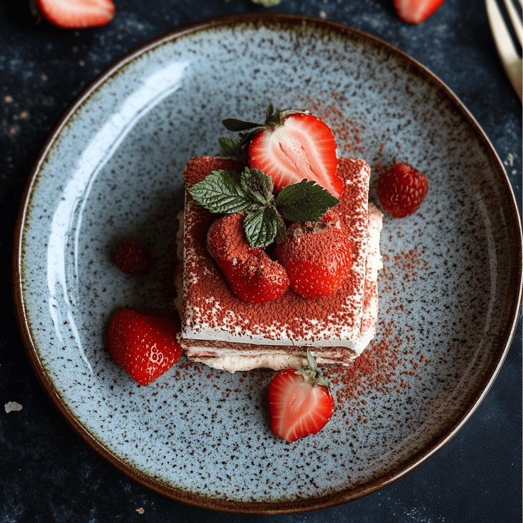 Tiramisu aux fraises et spéculoos