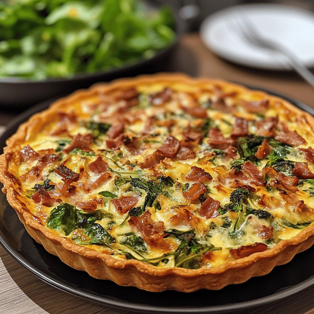 Quiche aux lardons et gruyère