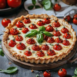 Tarte aux tomates cerises