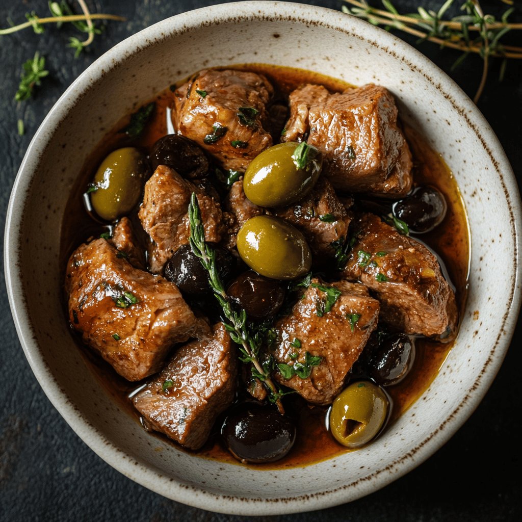 Sauté de veau aux olives