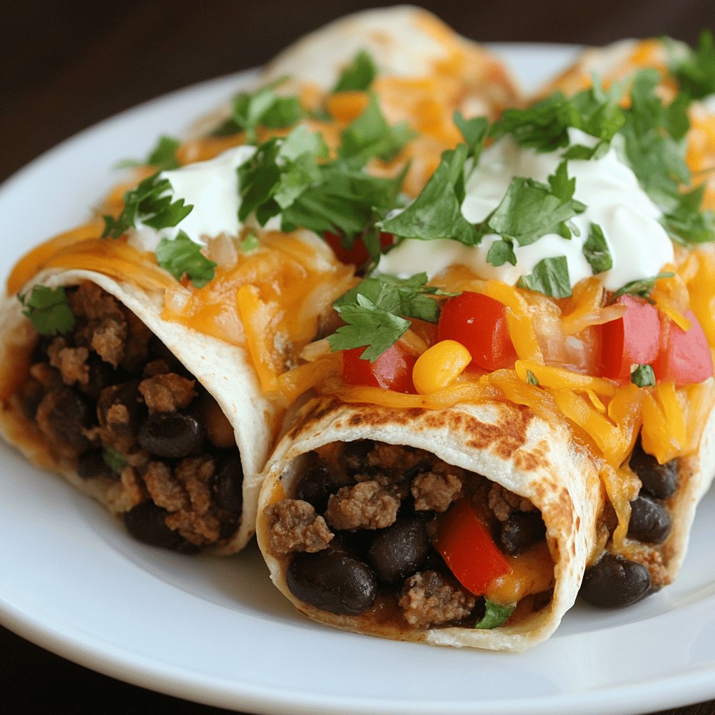 Delicious Black Bean Burritos