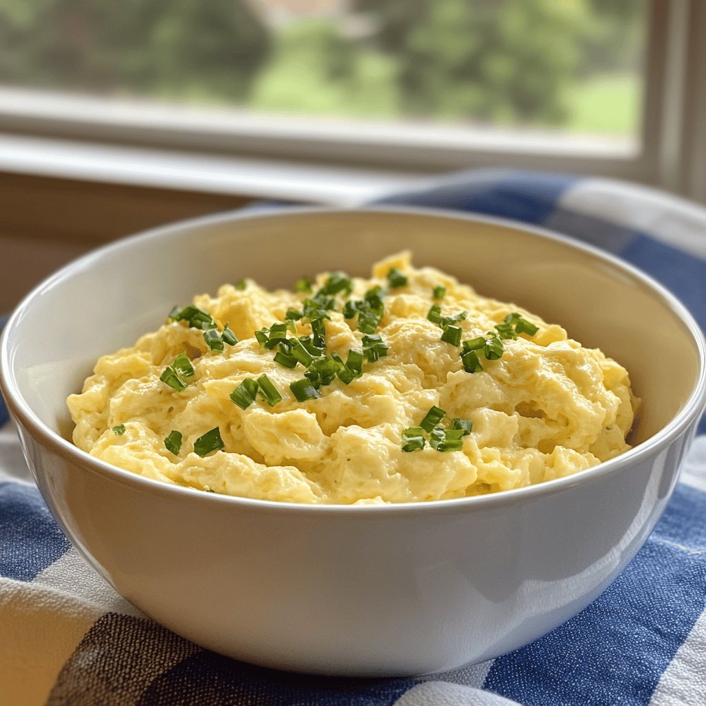 Fluffy Microwave Scrambled Eggs