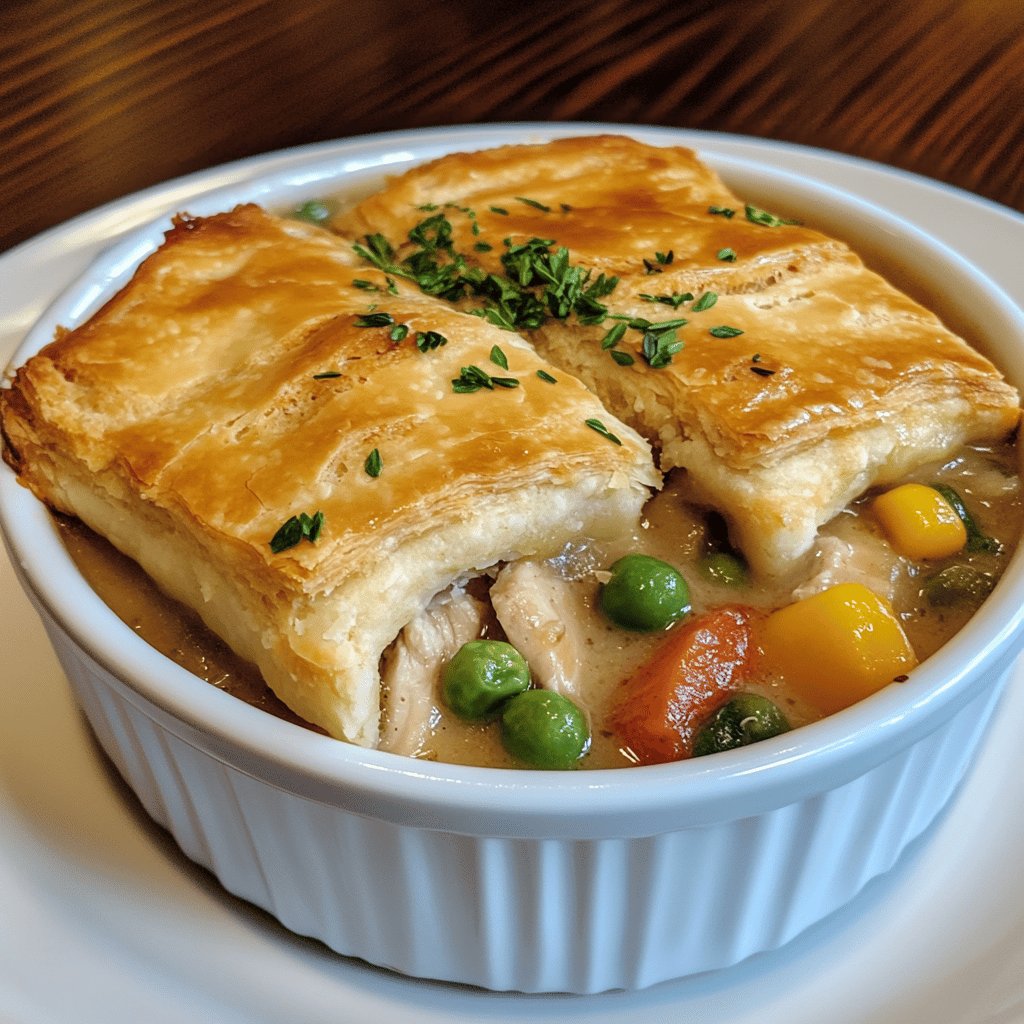 Chicken Pot Pie with Biscuit Crust