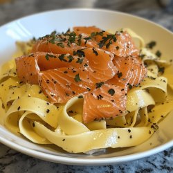 Tagliatelles au saumon fumé