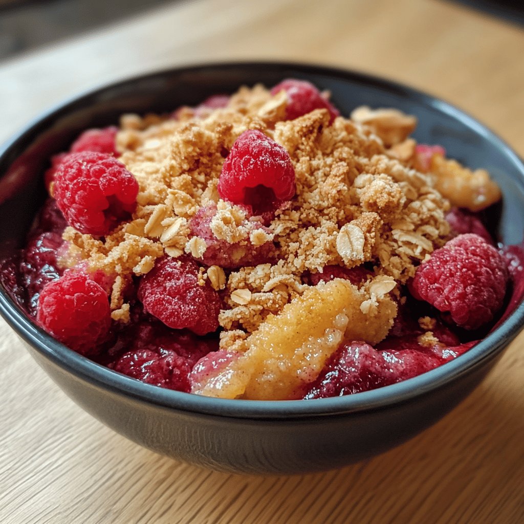 Crumble aux framboises