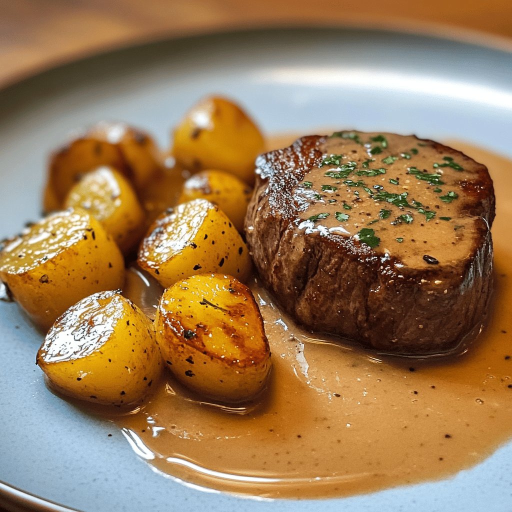 Filet mignon rôti au cidre