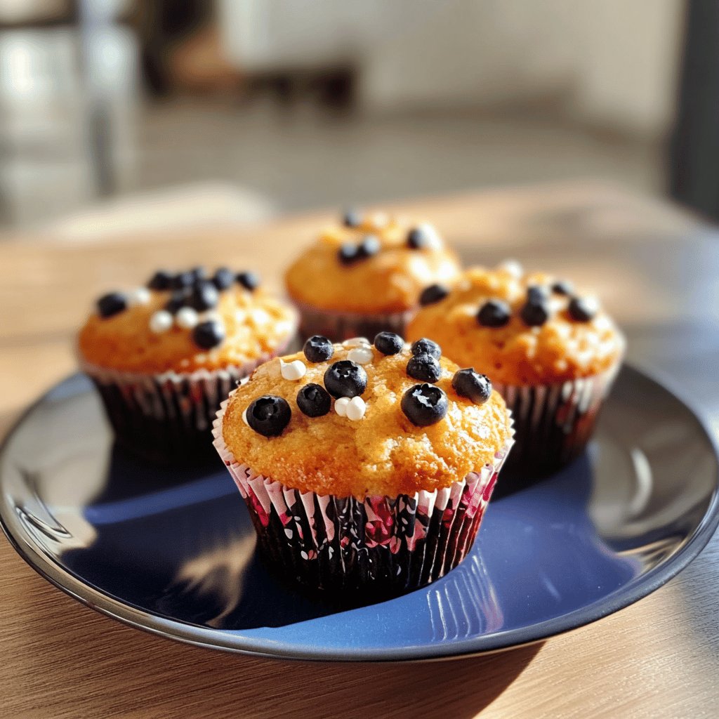 Muffins aux myrtilles maison