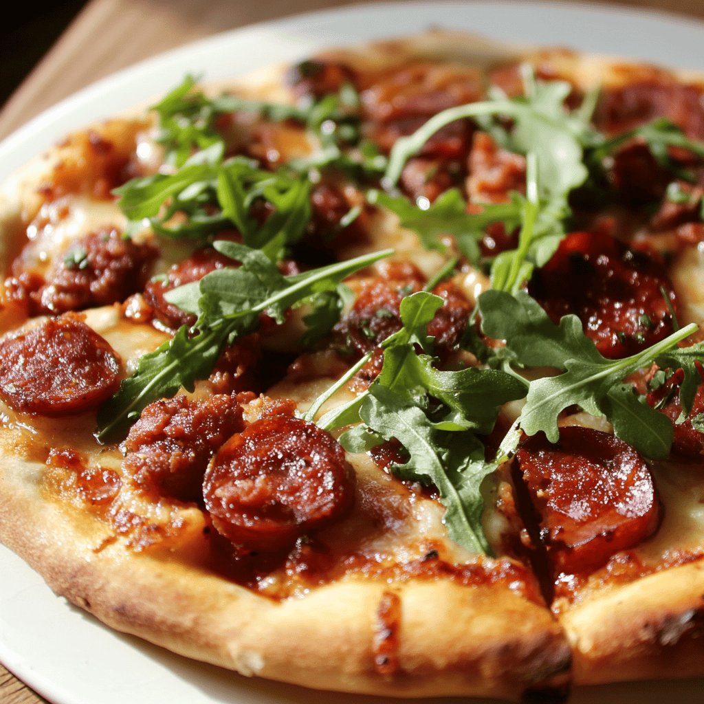 Pizza au chorizo maison