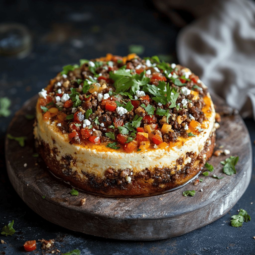 Cake chorizo poivron feta