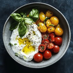 Tomates à la mozzarella fraîche