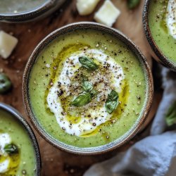 Gaspacho de courgettes au fromage frais